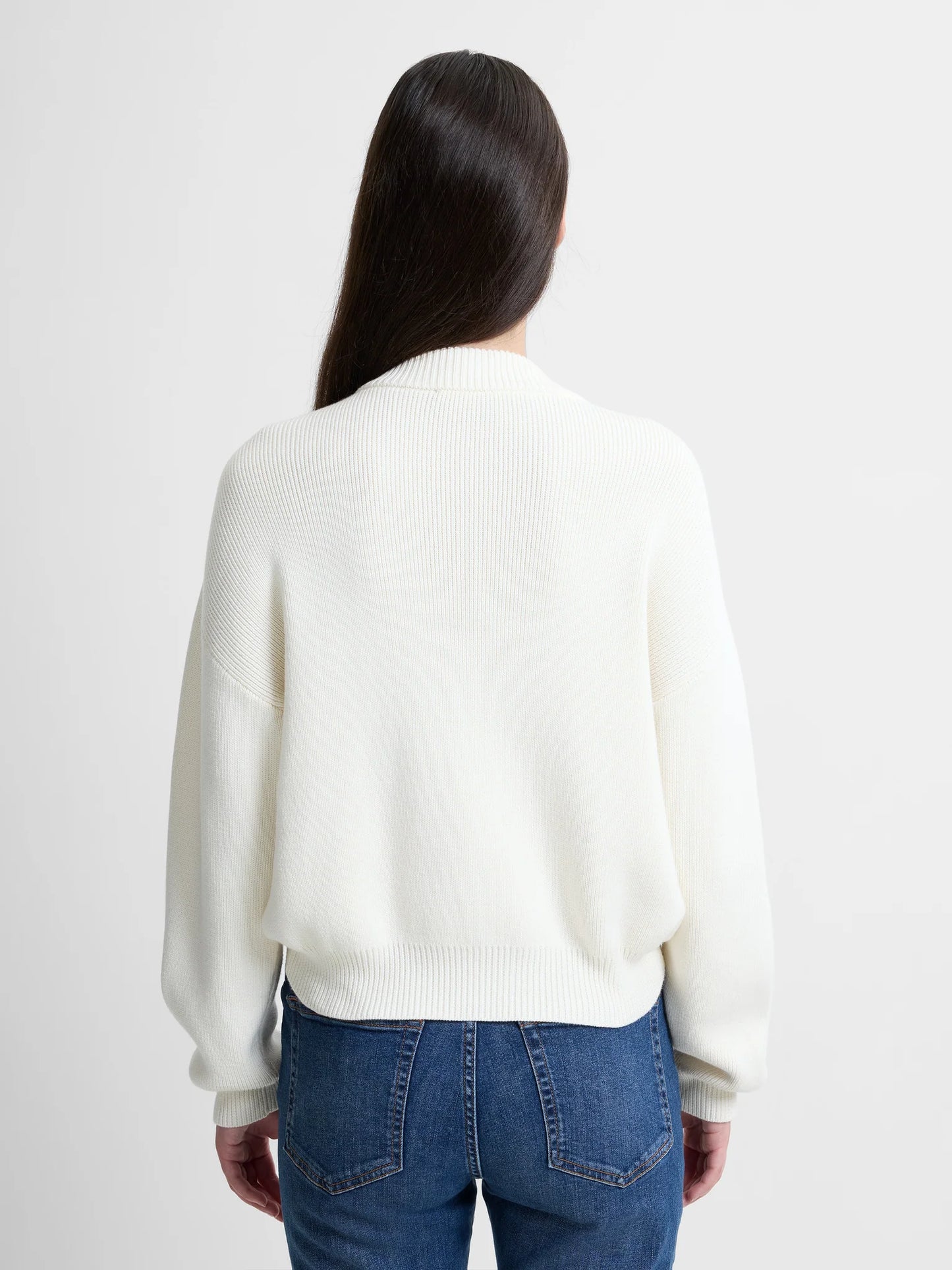 Milano Mozart Knit Button Down Cardigan - Porcelain Cream