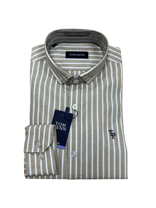 Oxford Stripe Shirt - Tan TP933