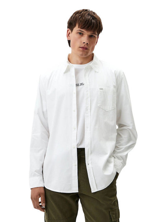 Slim Pocket Oxford Shirt - White