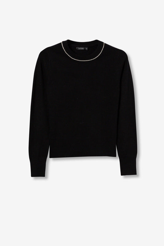 'Charlotte' Slim Fit Sweater - Black
