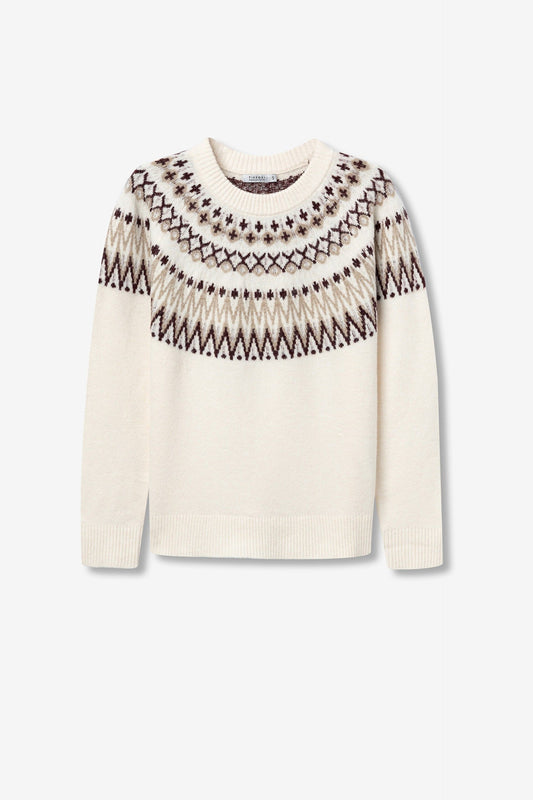 'Alberta' Fairisle Jumper - Birch