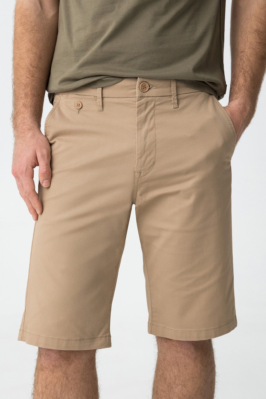 Tiffosi Slim Chino Shorts - Beige