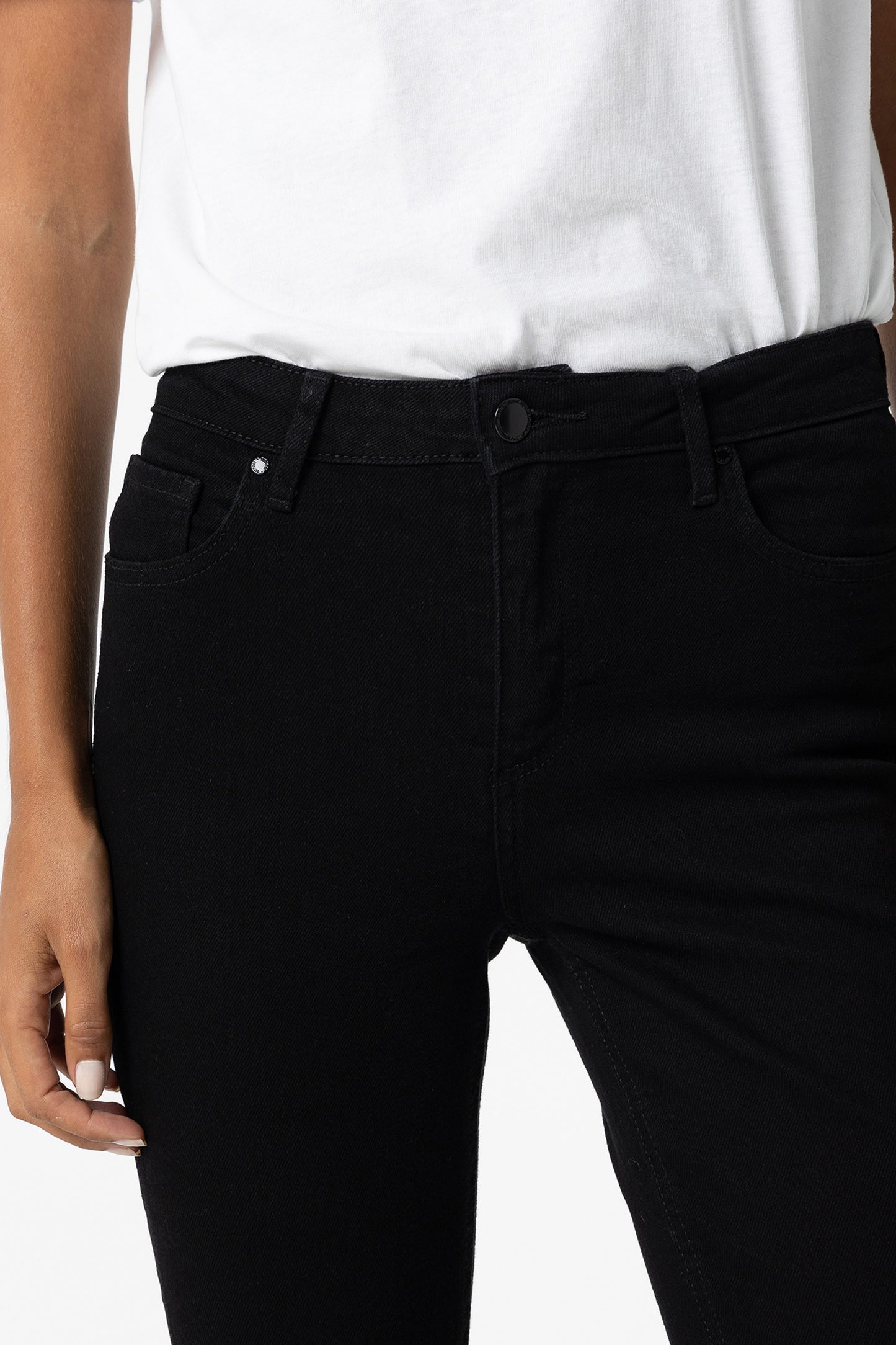 Megan Cropped Flare Jean - Black