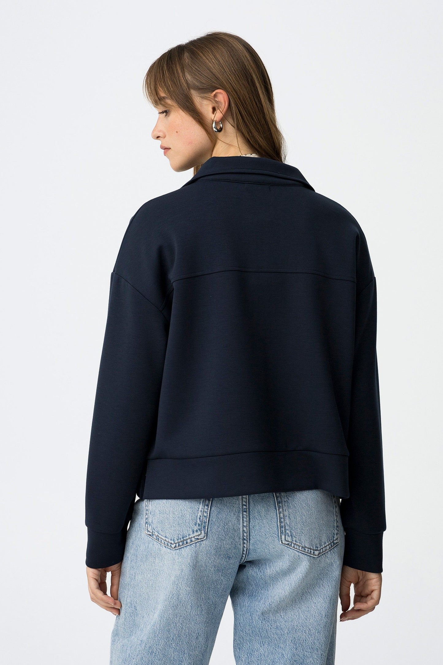 'Milano' 1/2 Zip Sweater - Lyons Blue