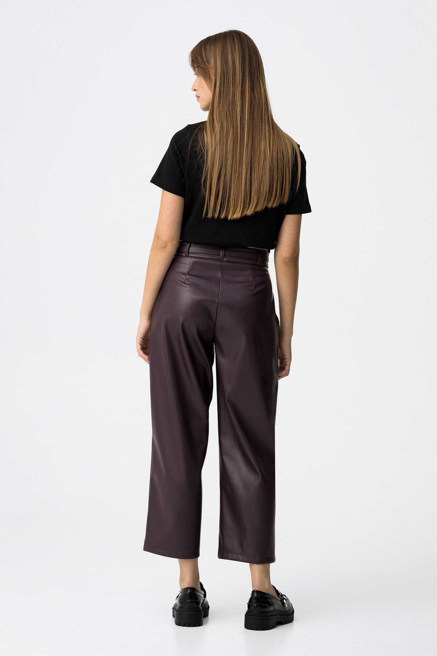 'Fila' Belted Culotte - Shadow Purple