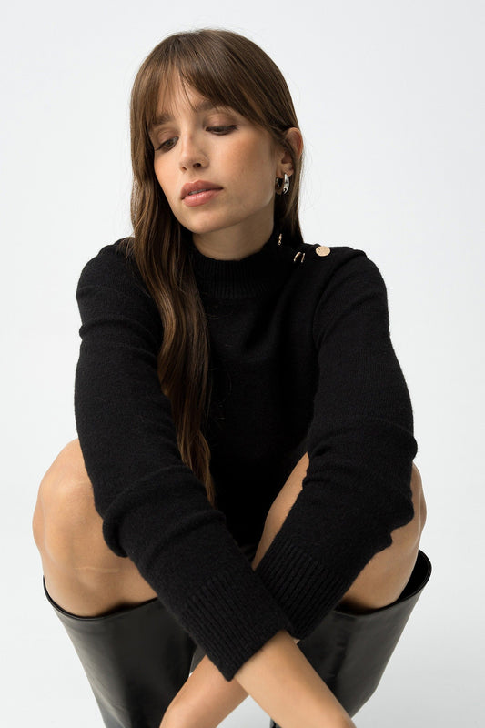 'Bauhaus' Slim Fit Jumper - Black