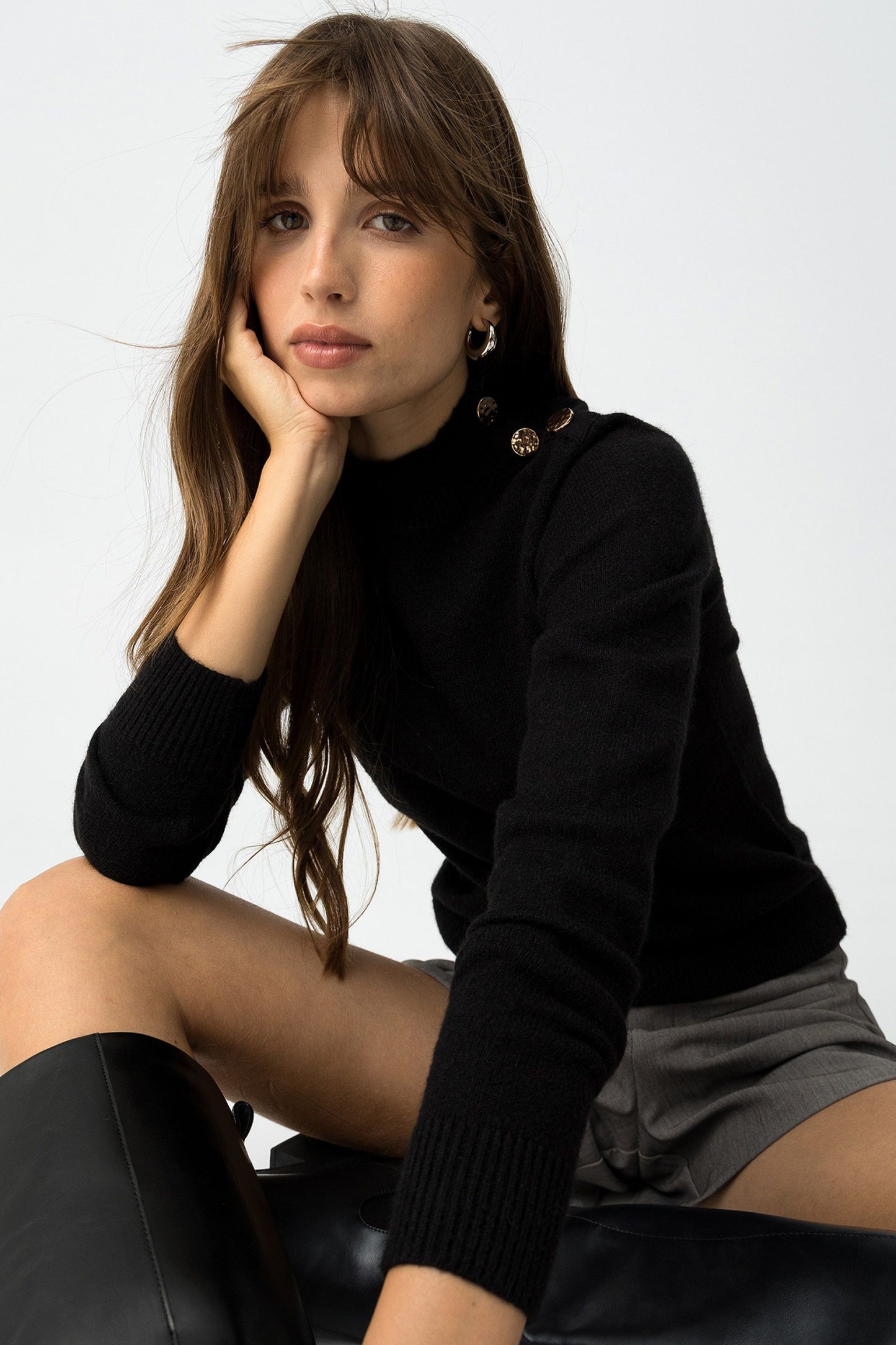 'Bauhaus' Slim Fit Jumper - Black