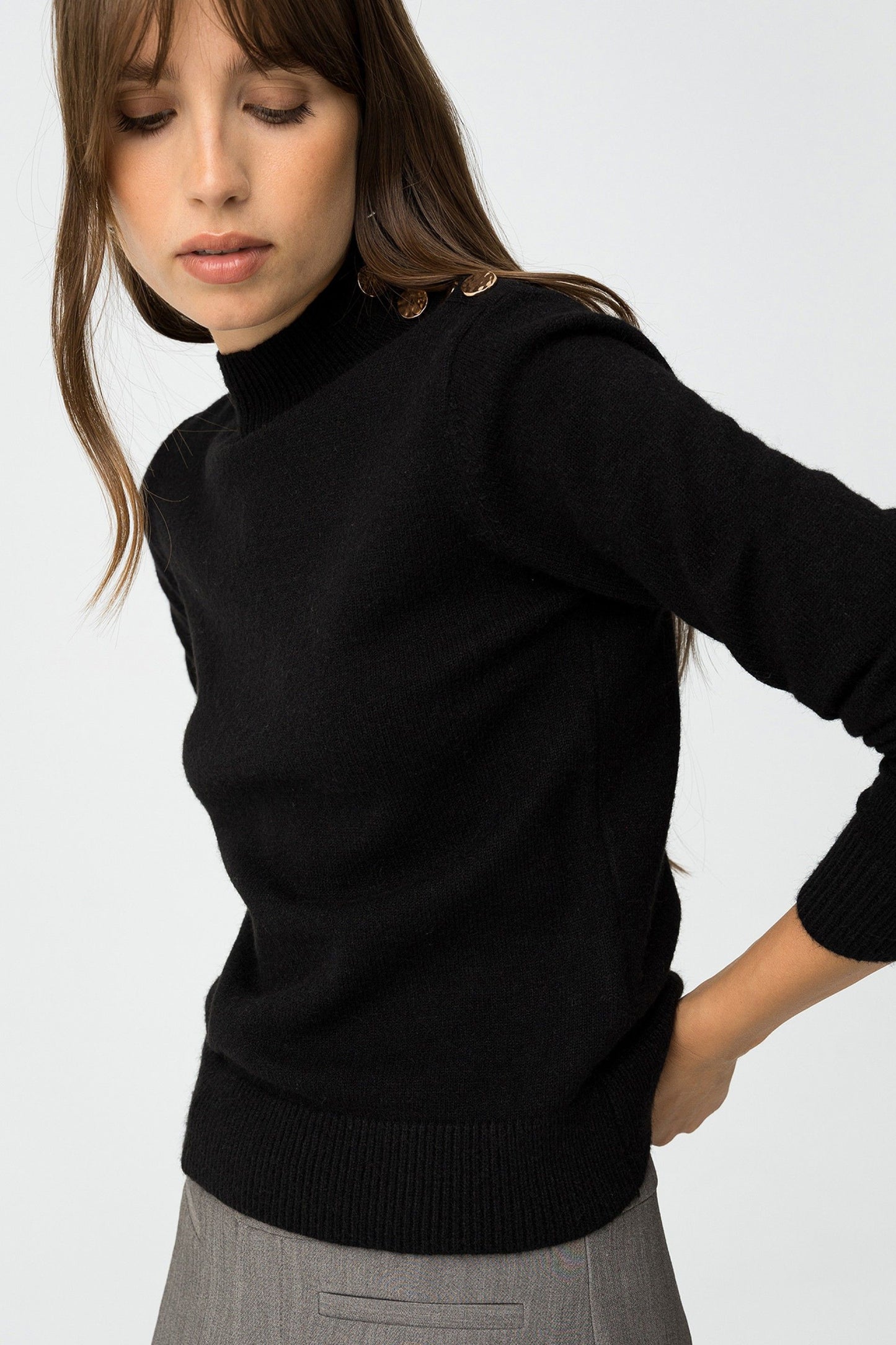 'Bauhaus' Slim Fit Jumper - Black