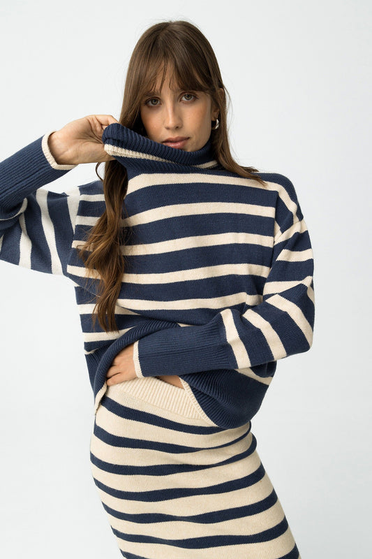 'Circe' Relaxed Fit Jumper - Moonlight Blue