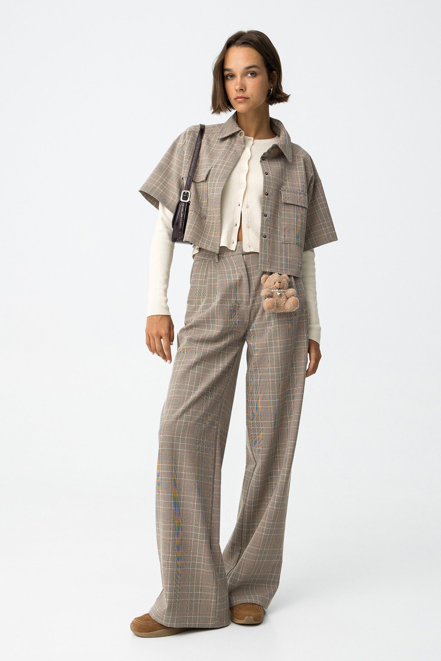 'Panny' Tailored Pleat Wide Leg Trouser - Rawhide