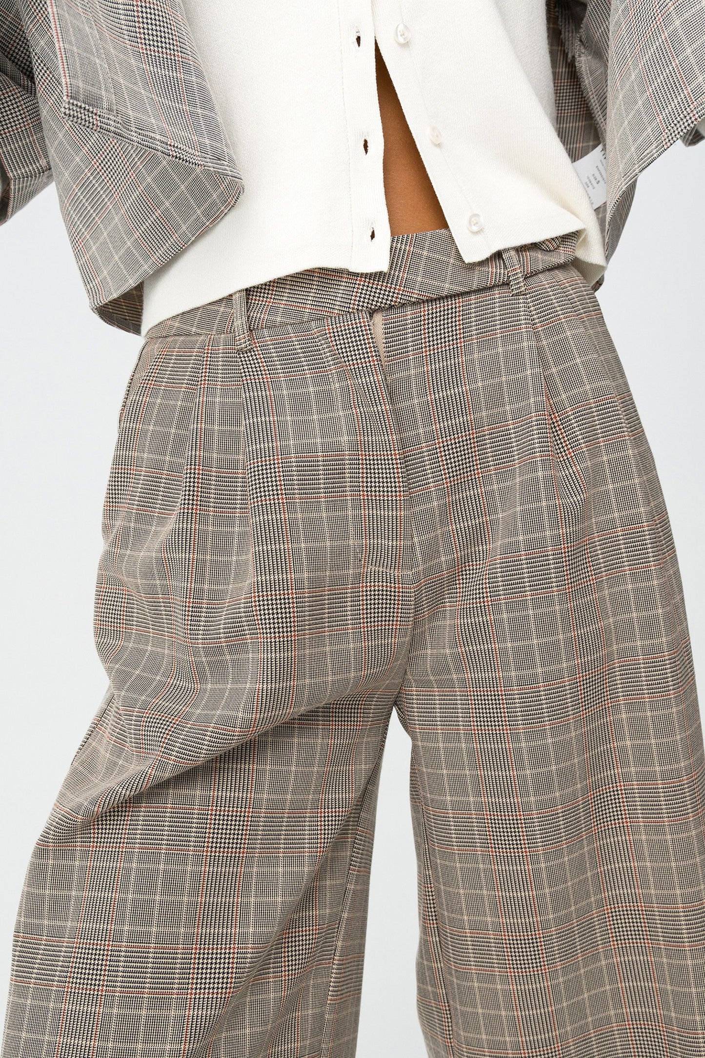'Panny' Tailored Pleat Wide Leg Trouser - Rawhide