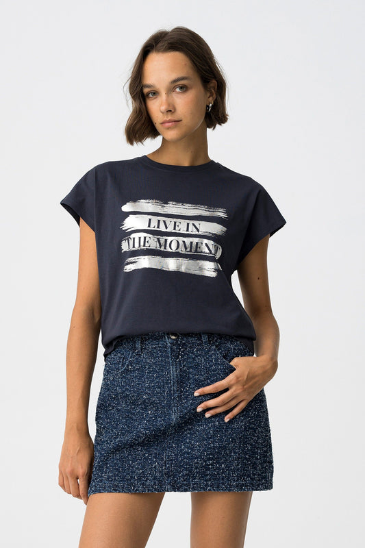 'Madrid' T-Shirt - Lyons Blue