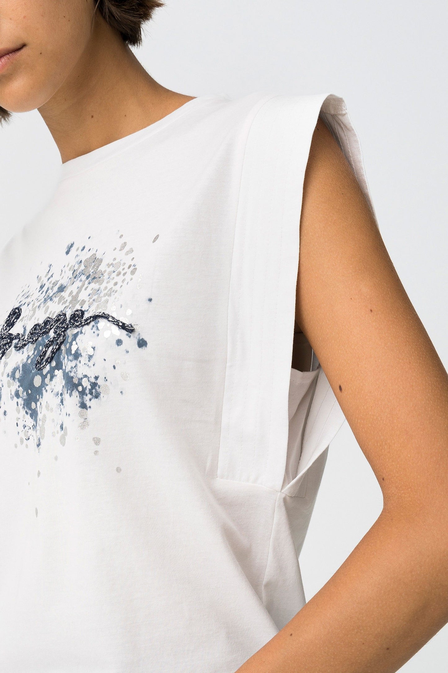 'Indigo' T-Shirt - White