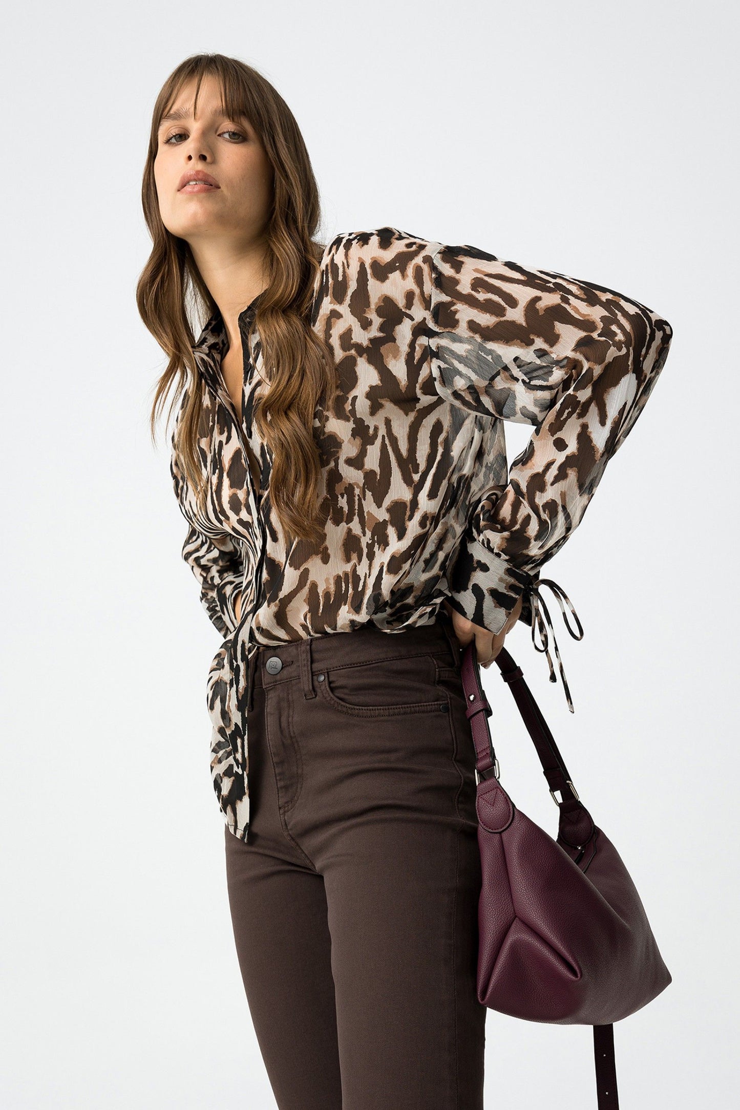 'Timber' Long Sleeve Shirt - Leopard