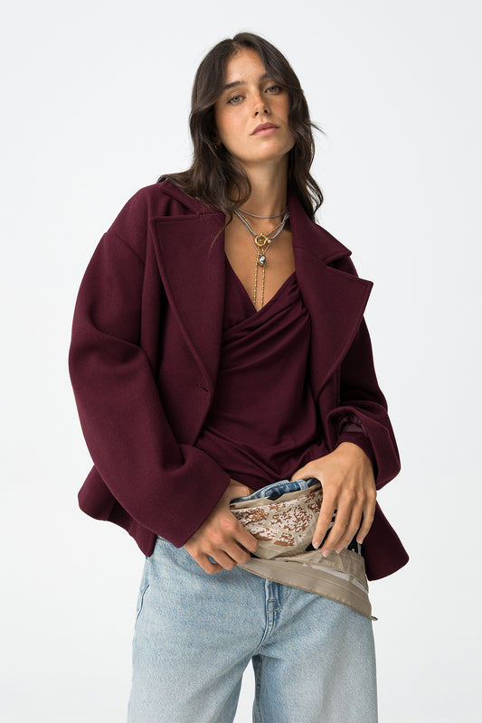 Relaxed Double Breasted Coat