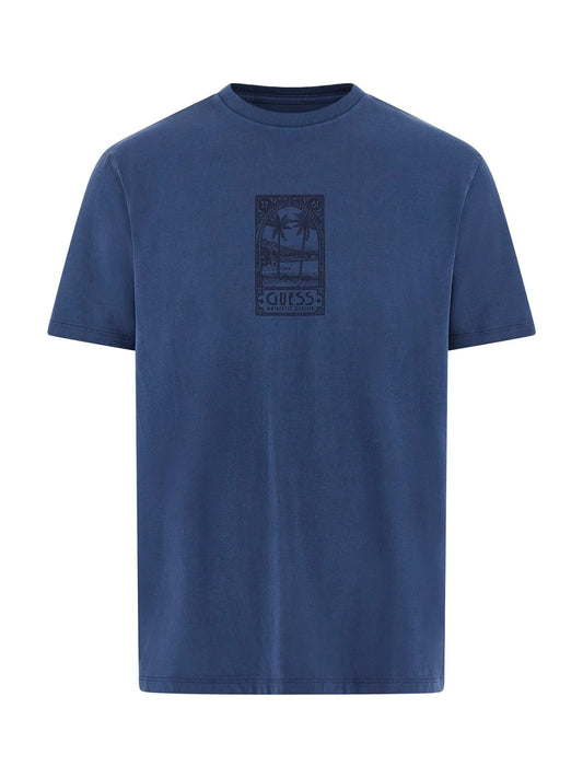 Paradise Printed Short Sleeve T-Shirt - Navy