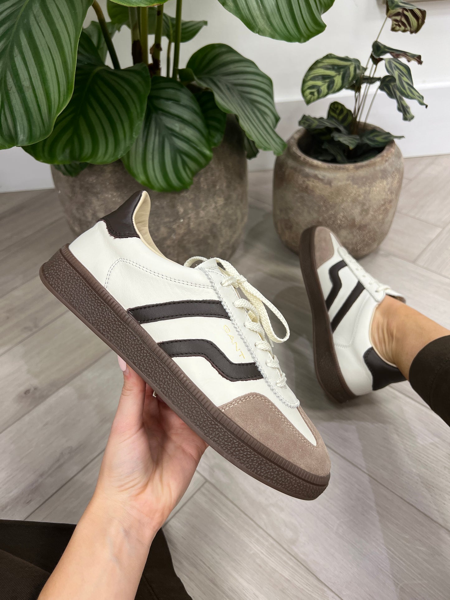 GANT Cuzima Sneaker - Off White / Brown