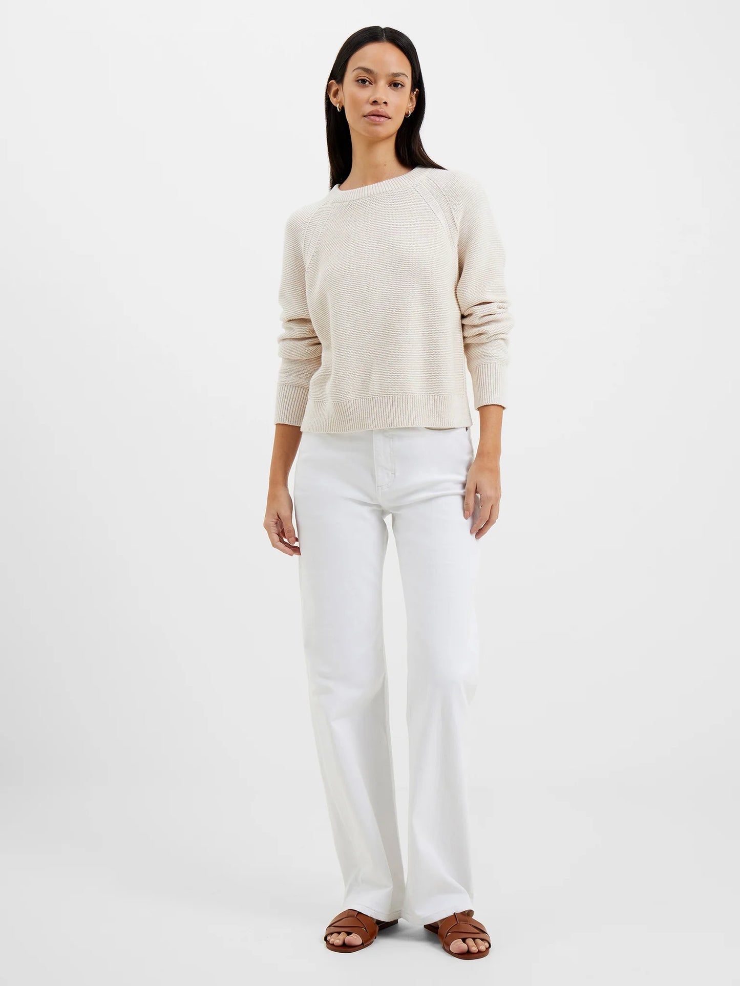 Lilly Mozart Crew Neck Jumper - Oatmeal Melange