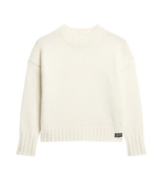 Essential Mock Neck Jumper - Bright Cream