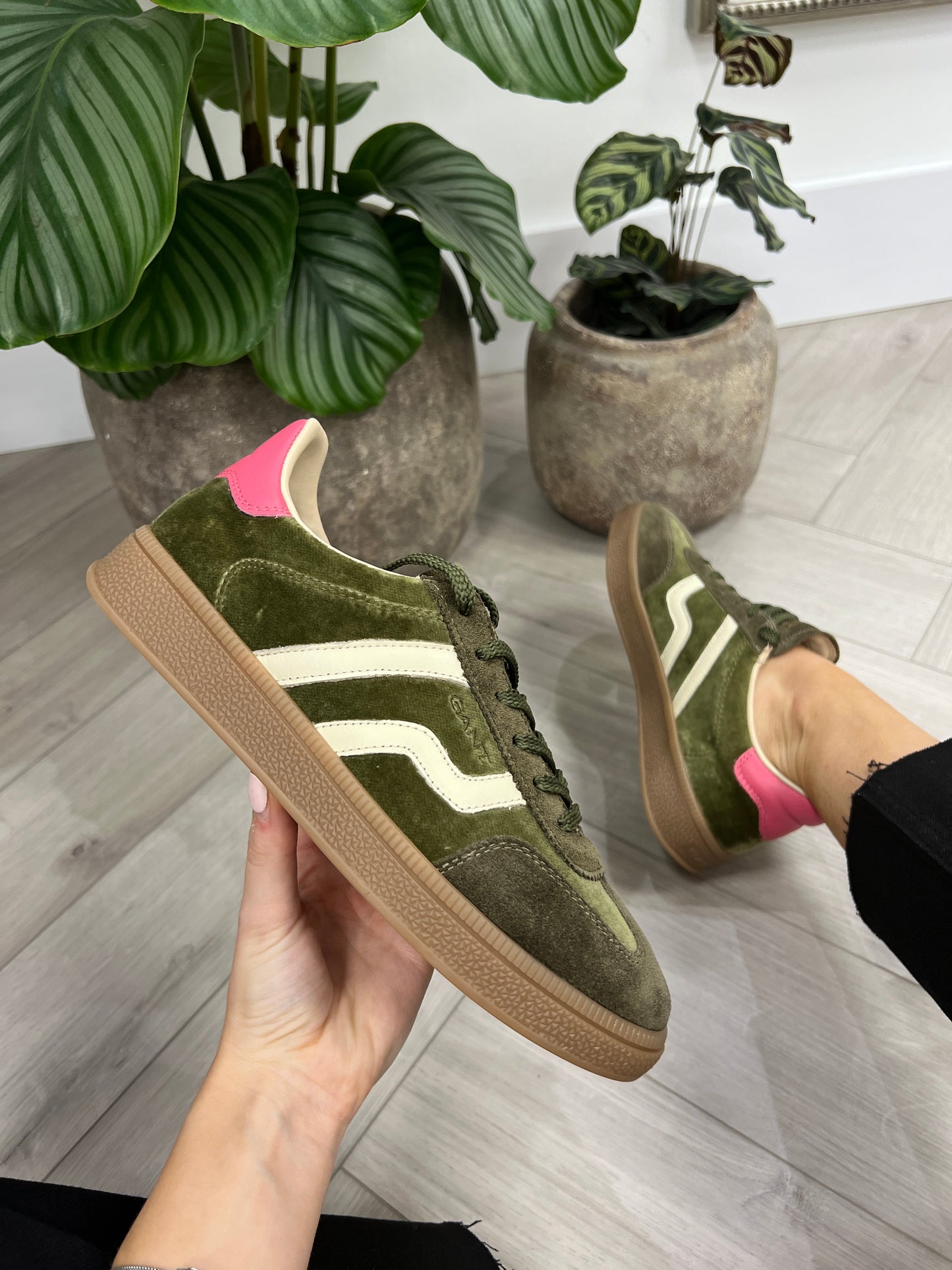 GANT Cuzima Sneaker - Dark Olive / Rapture Rose