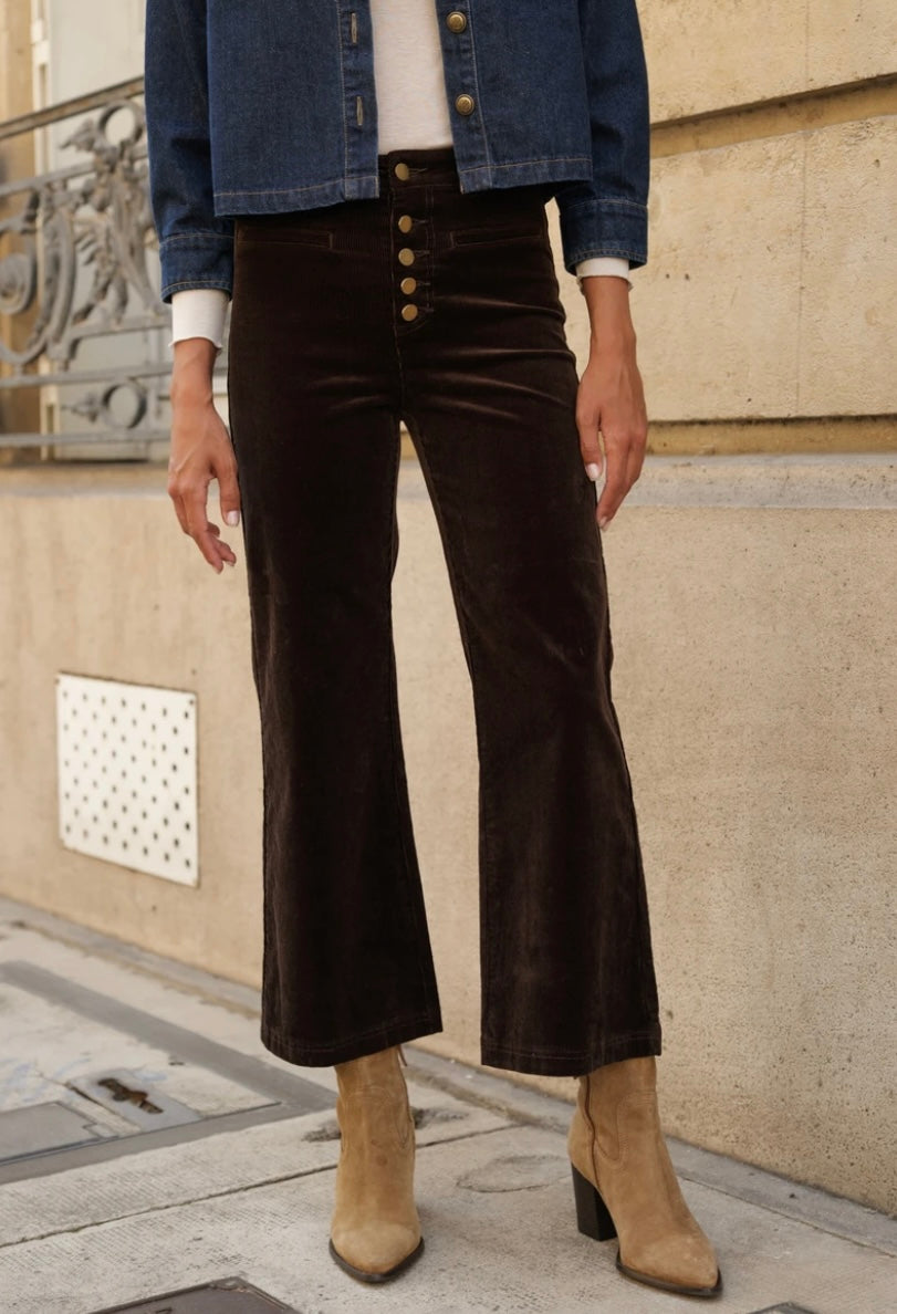 Valentina Corduroy Trousers - Chocolate