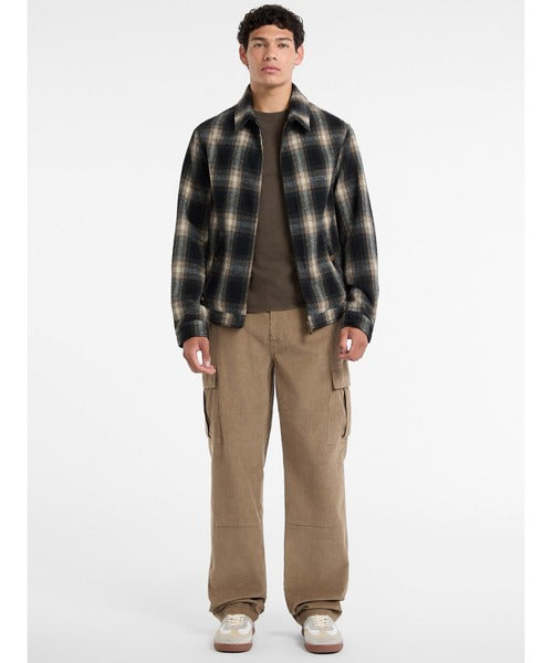 Plaid Wool Jacket - Caramel Mix