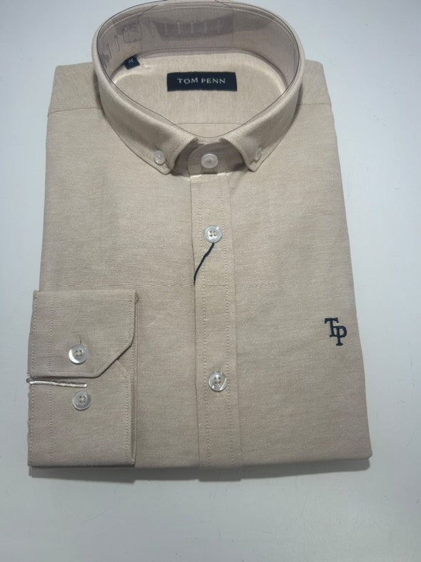 Tom Penn L/S Shirt TP-330 - Taupe