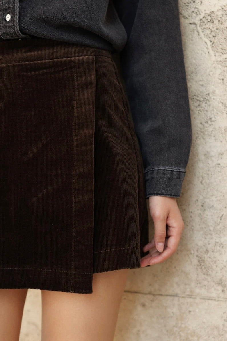 Orelle Corduroy Skort - Chocolate