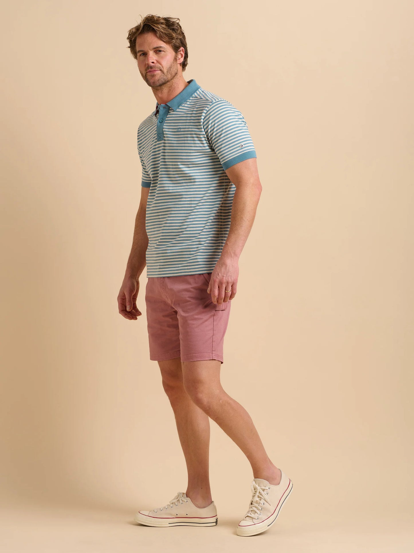 Smoke Blue Stripe Polo