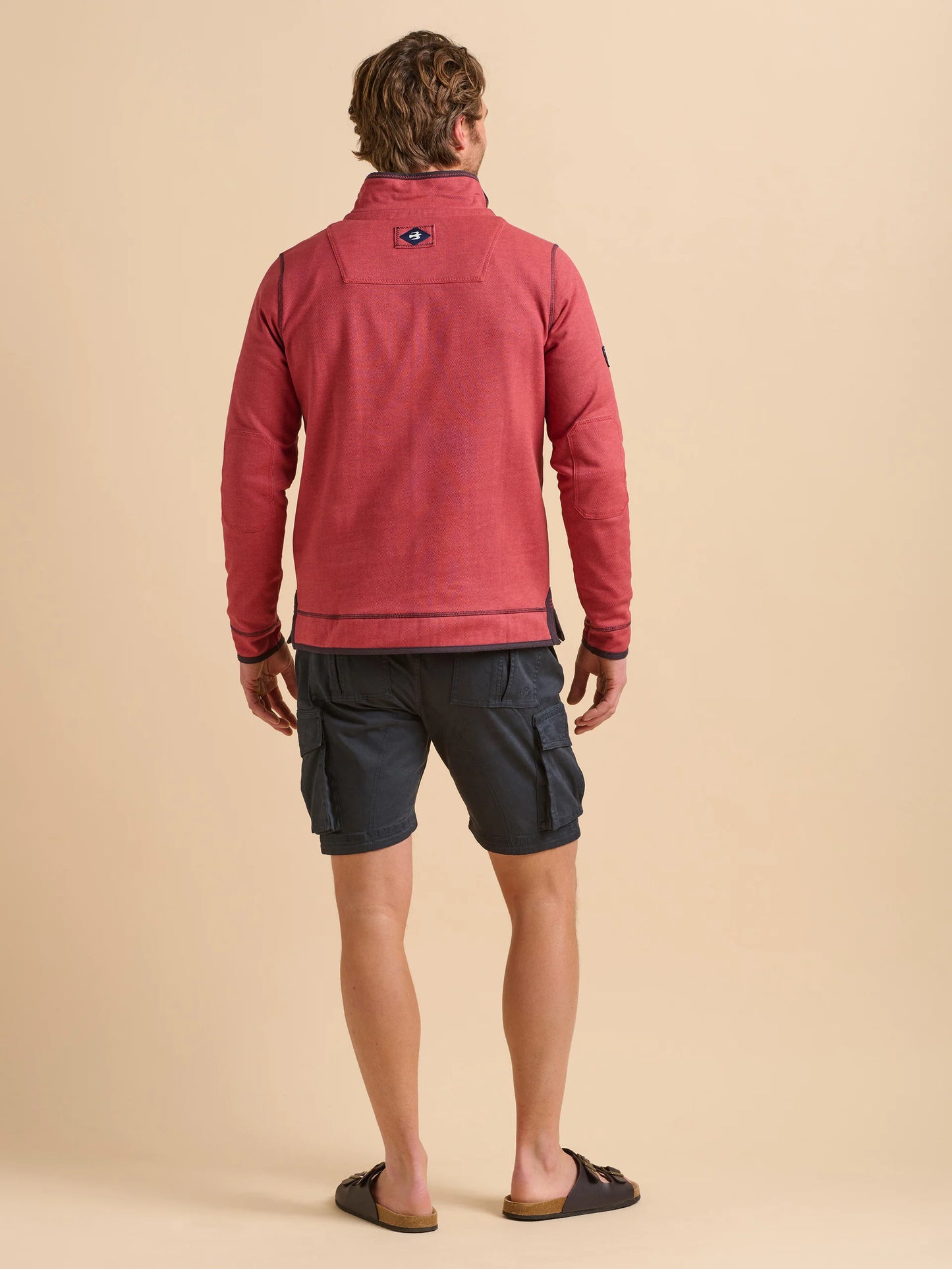 Red Pique Quarter Zip