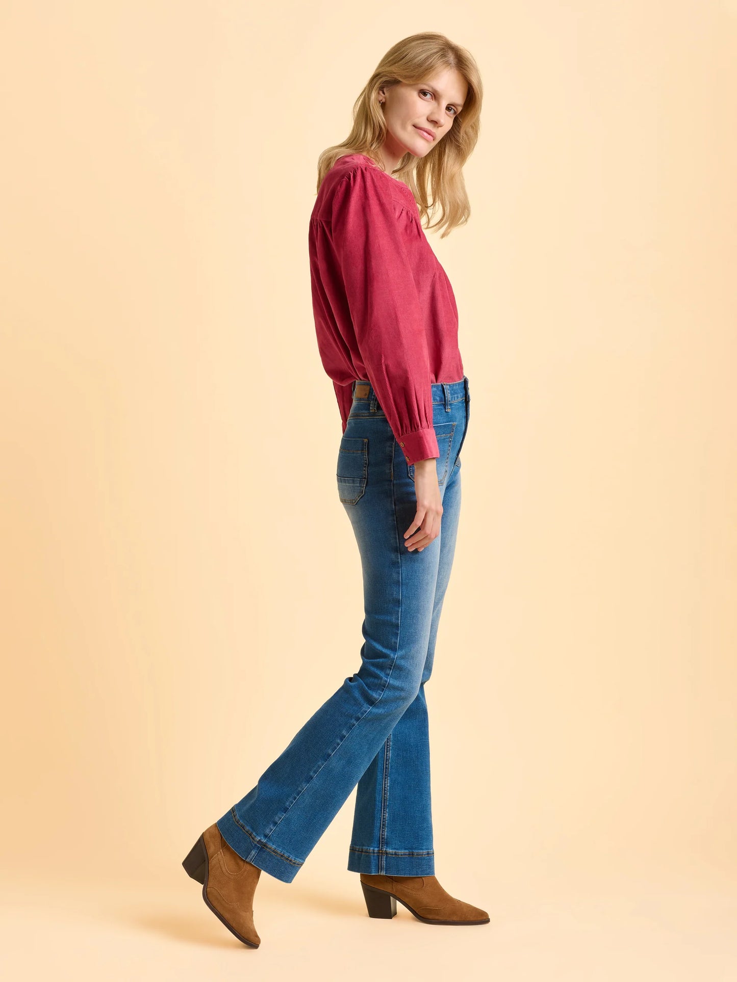 Lindsay Corduroy Blouse - Pink