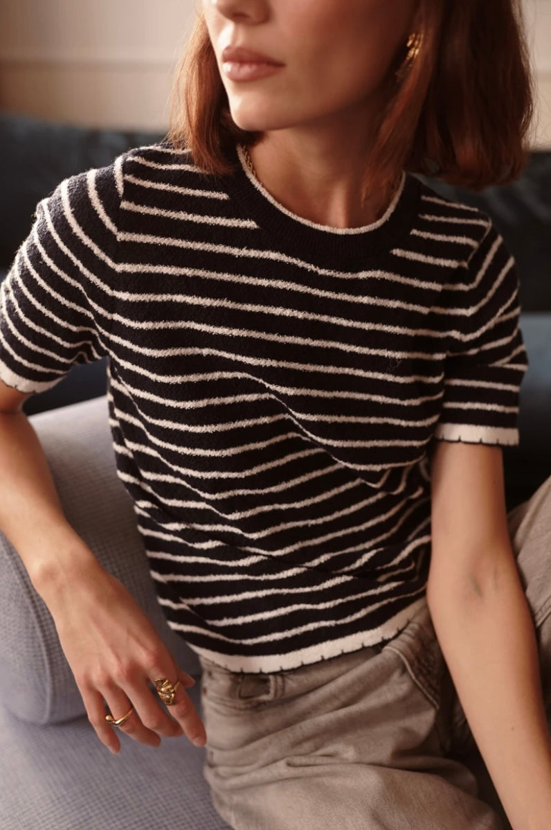 Olivia Knit Top - Navy