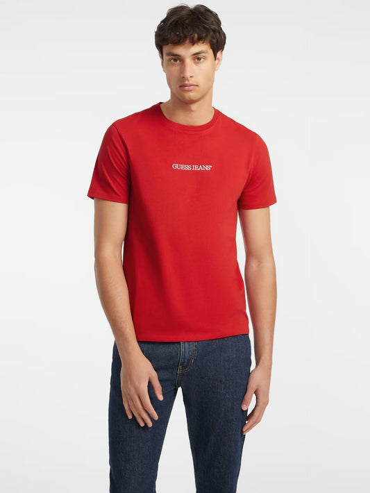 Slim Embroidered Logo T-Shirt - Red