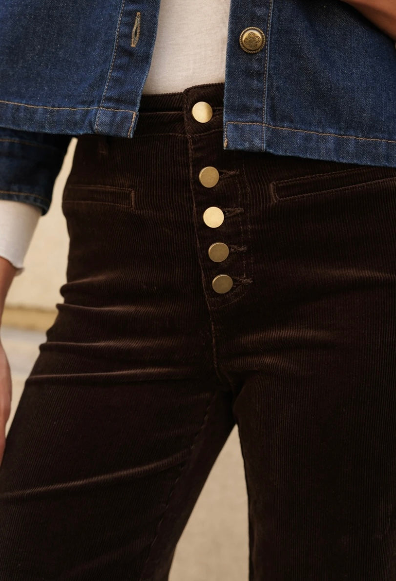Valentina Corduroy Trousers - Chocolate