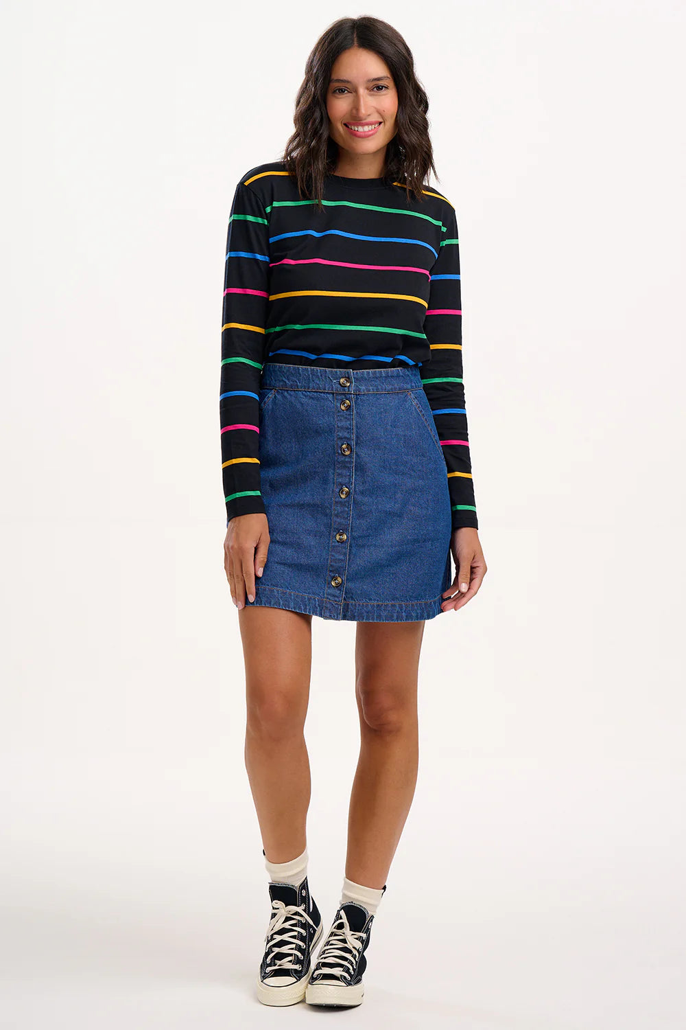 Trixie Mini Skirt - Deep Blue Denim