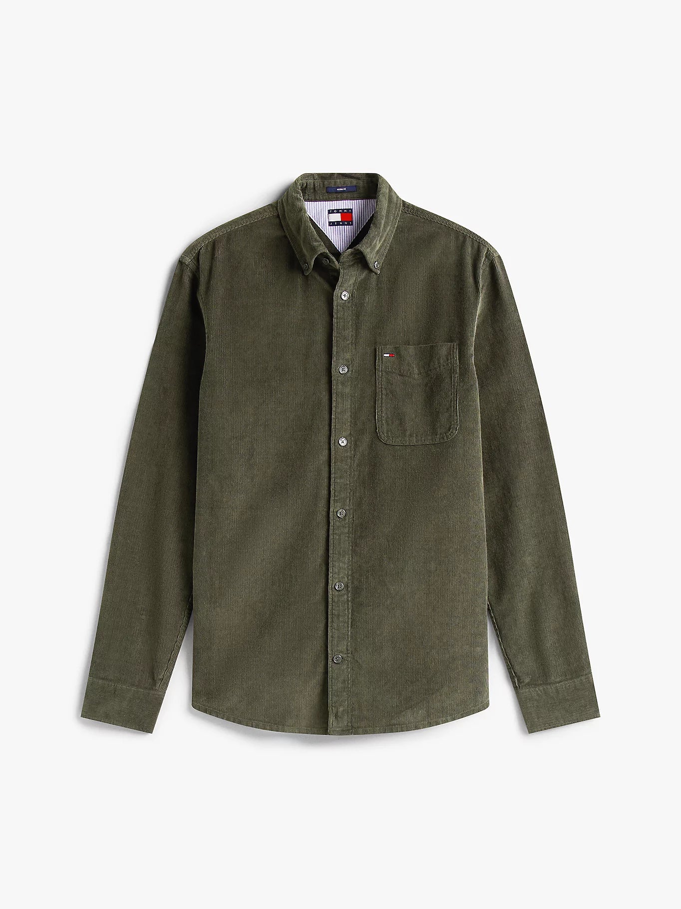 Regular Fit Corduroy Shirt - Pewter Green