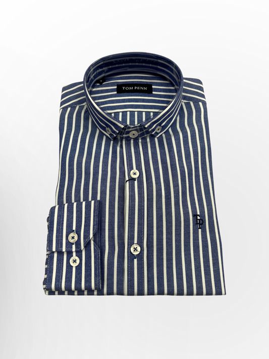Oxford Stripe Shirt - Blue TP932