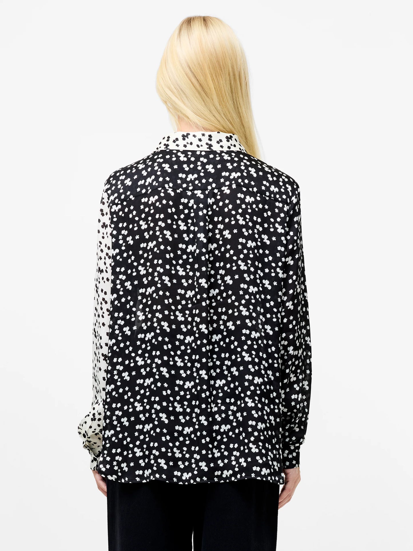 Harriet Mix Delancey Shirt - Blackout/Porcelain