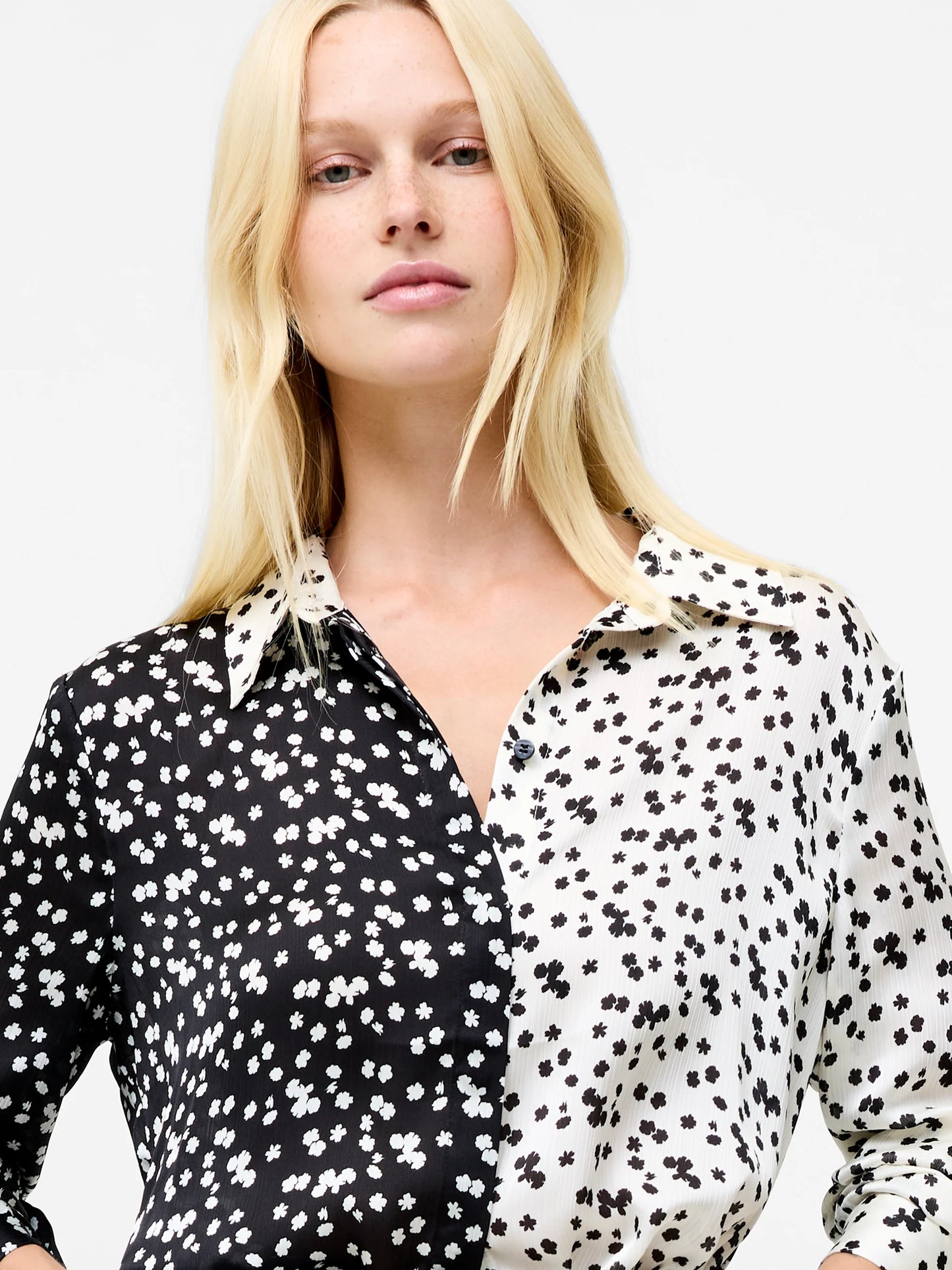 Harriet Mix Delancey Shirt - Blackout/Porcelain