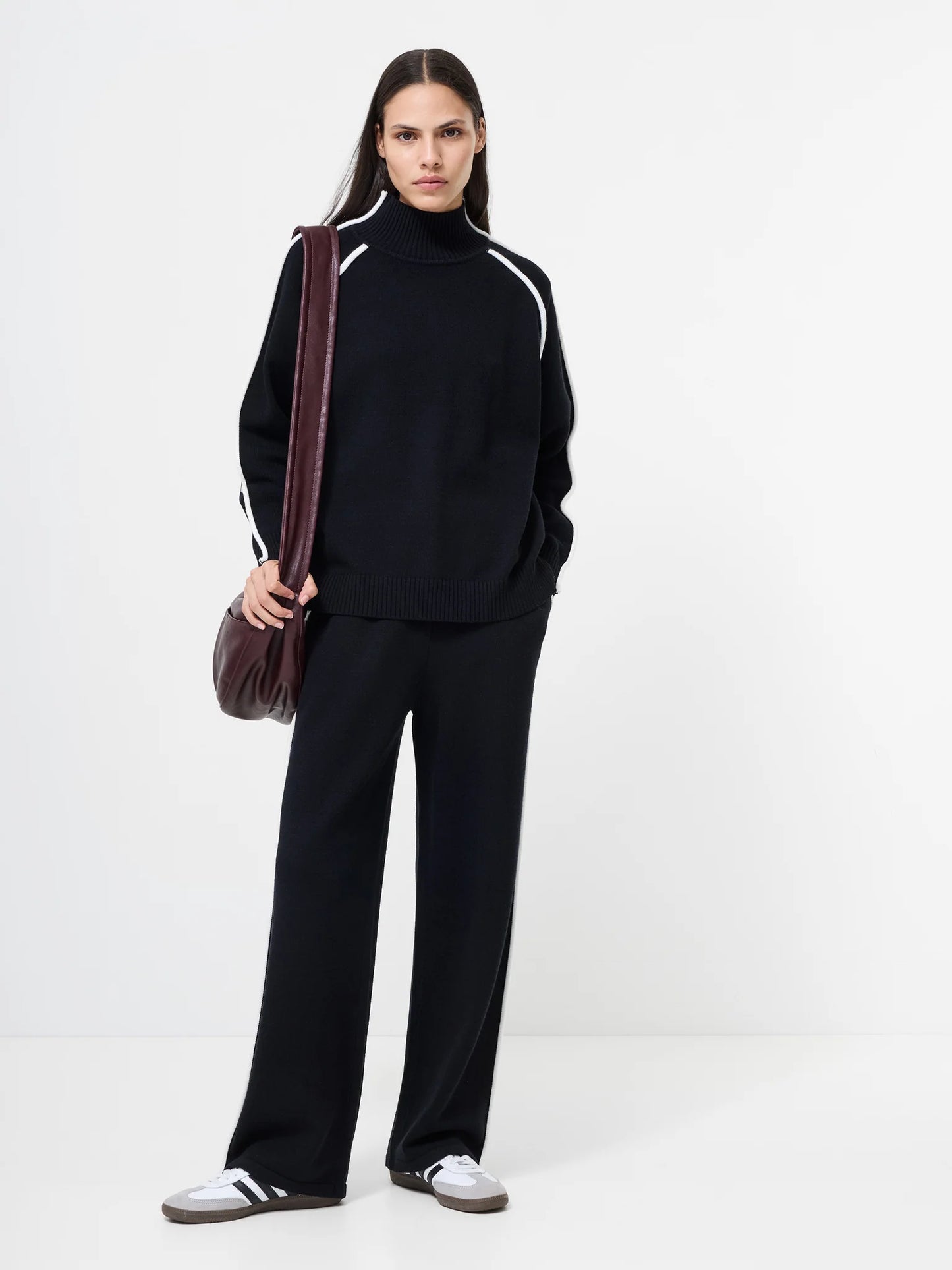Jordan High Neck Long Sleeve Jumper - Black Porcelain
