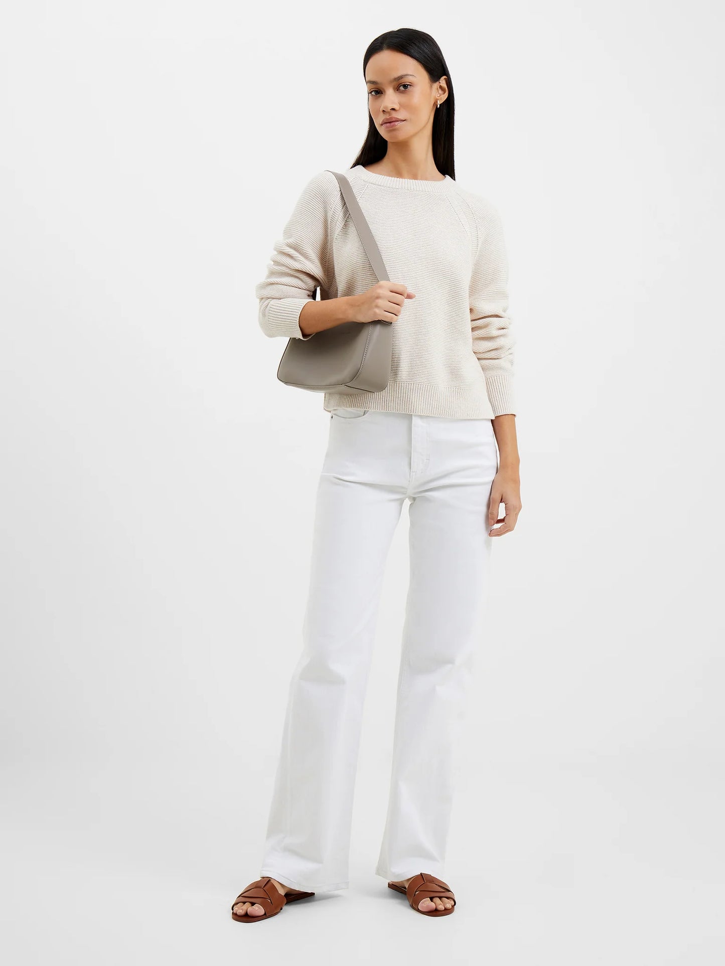 Lilly Mozart Crew Neck Jumper - Oatmeal Melange