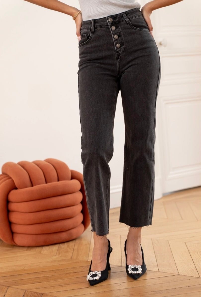 Frenchy Straight Leg Jean - Anthracite