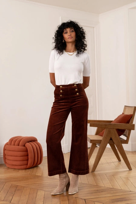 Victoria Velvet Trouser - Camel