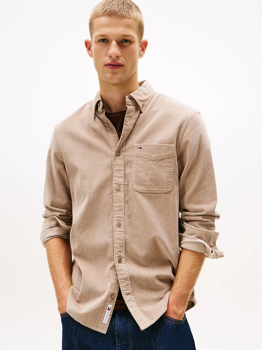 Regular Fit Corduroy Shirt - Coastal Taupe