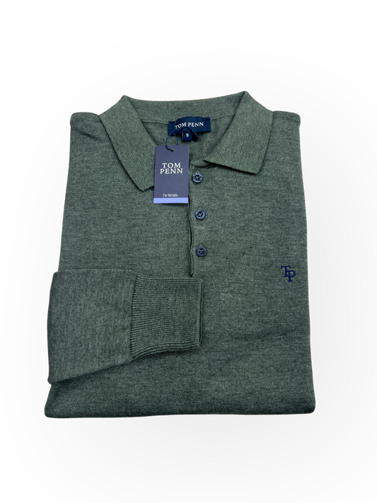 Knitted Polo - Olive TP055