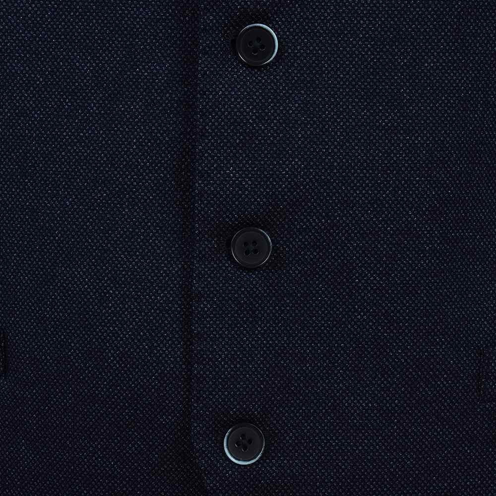 Tapered Fit Blue Birdseye M&M Waistcoat