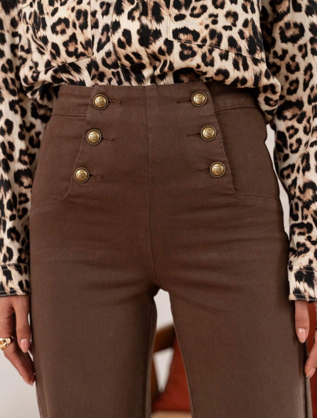 Annie Petite Wide Jean - Chocolate