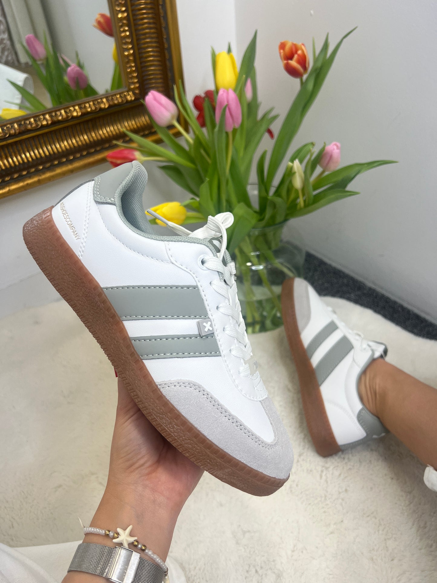 XTI Double Stripe Trainer - Khaki 143485
