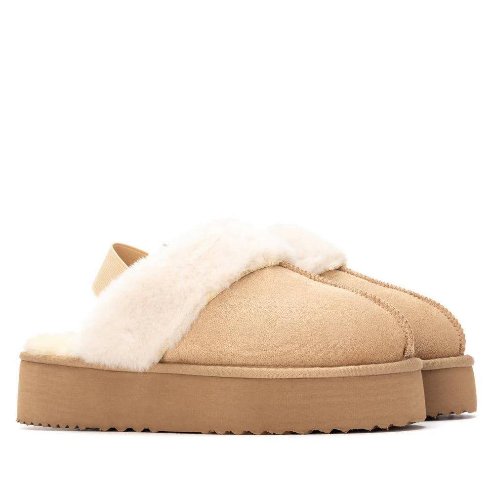 XTI 144440 Beige Microfibre Slingback Slipper - Beige