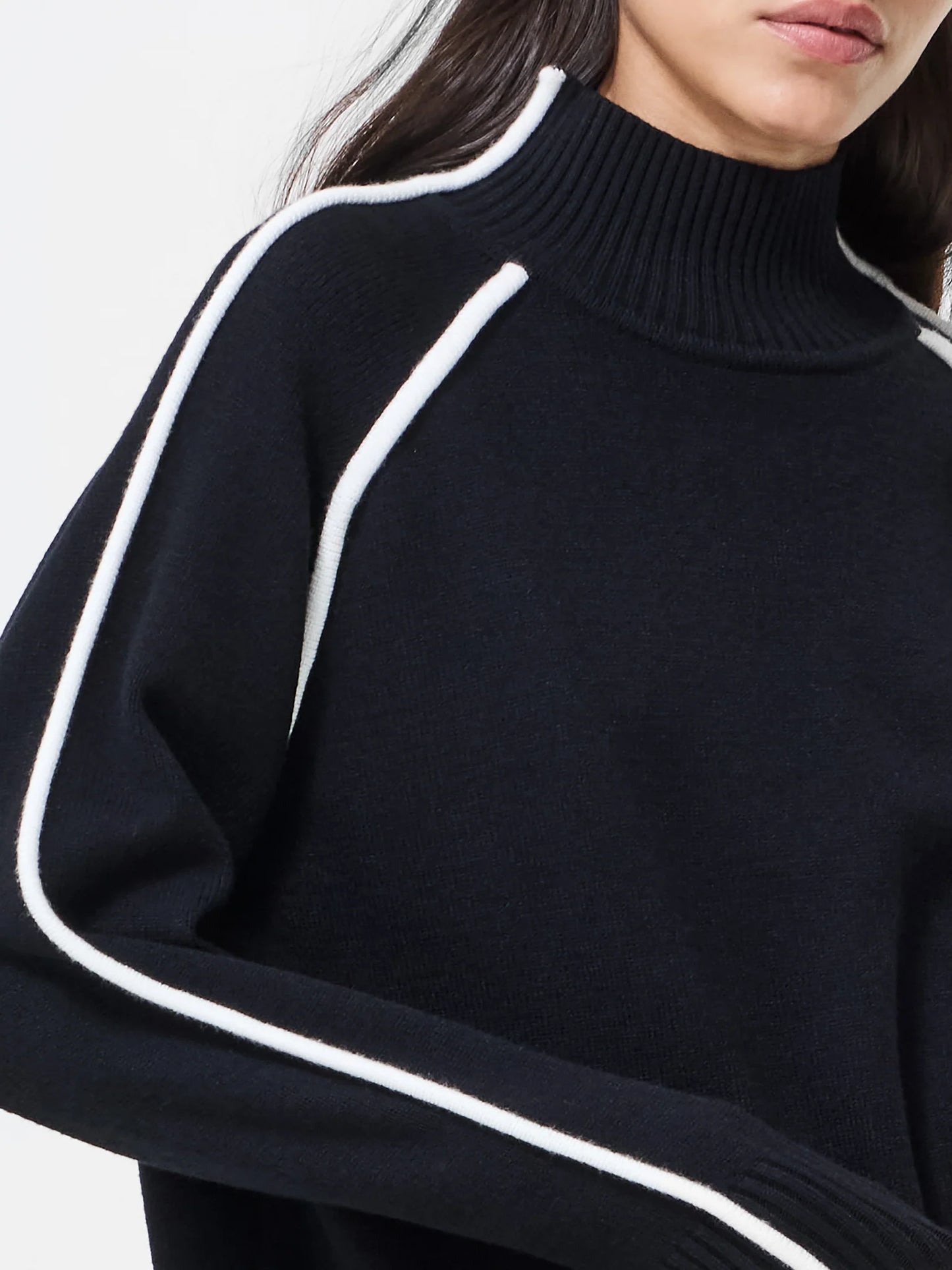 Jordan High Neck Long Sleeve Jumper - Black Porcelain